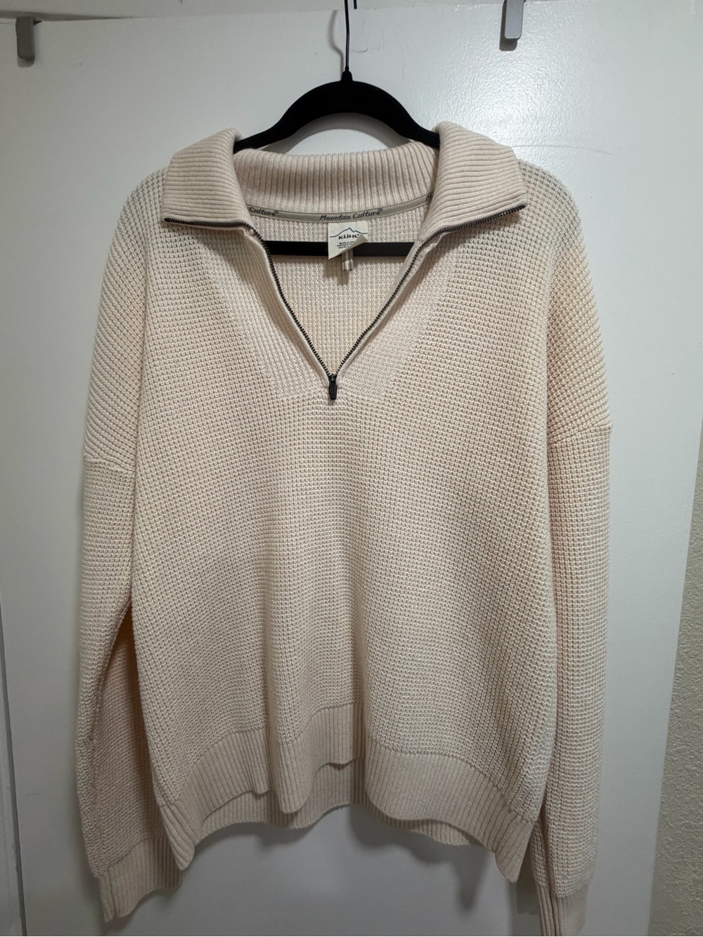 Kuhl Women’s Half-Zip Cream Knit Sweater M